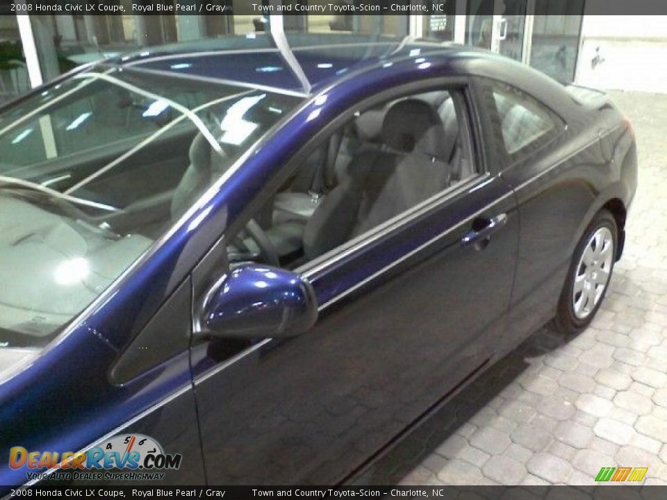 2008 Honda Civic LX Coupe Royal Blue Pearl / Gray Photo #20