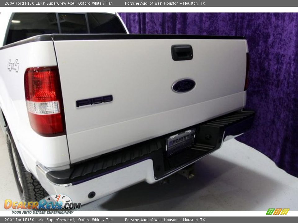 2004 Ford F150 Lariat SuperCrew 4x4 Oxford White / Tan Photo #15