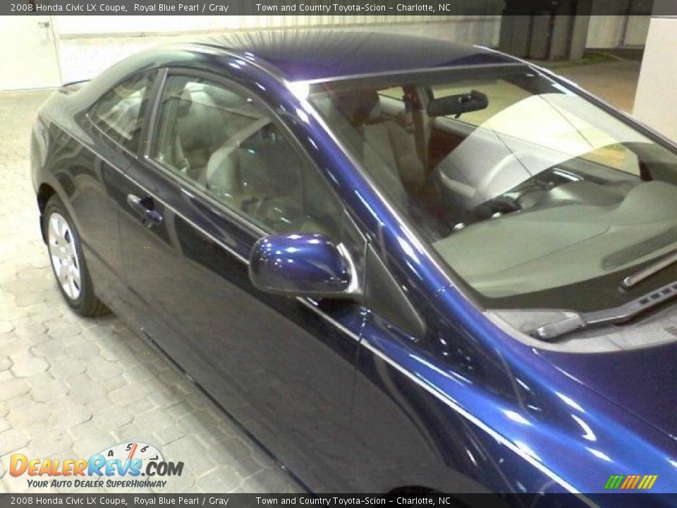 2008 Honda Civic LX Coupe Royal Blue Pearl / Gray Photo #21