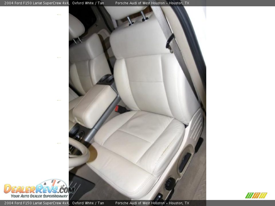 2004 Ford F150 Lariat SuperCrew 4x4 Oxford White / Tan Photo #20