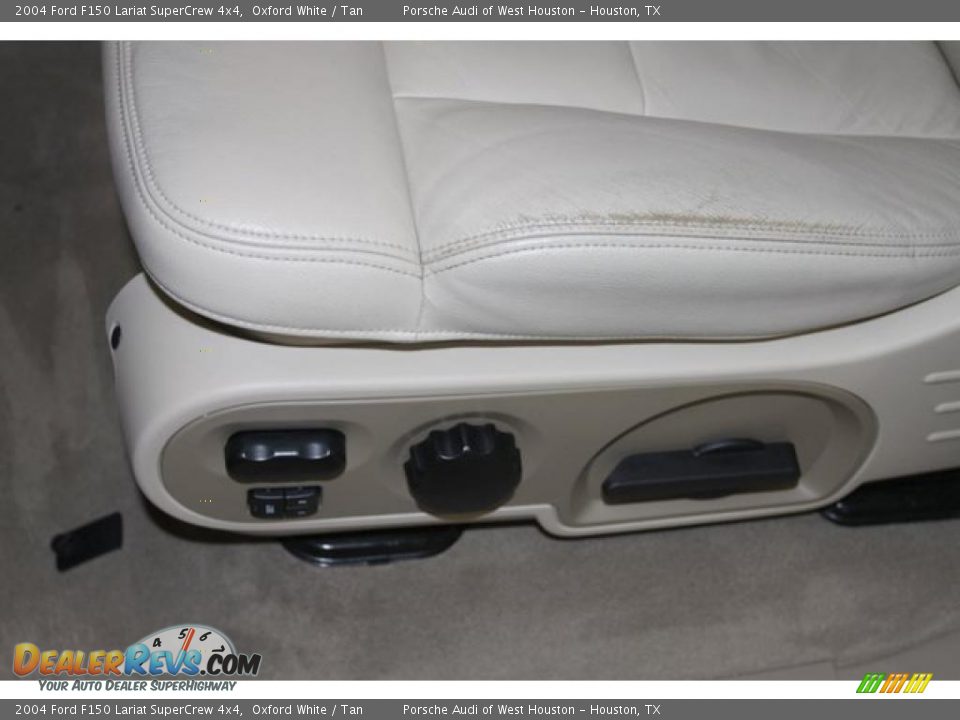 2004 Ford F150 Lariat SuperCrew 4x4 Oxford White / Tan Photo #21