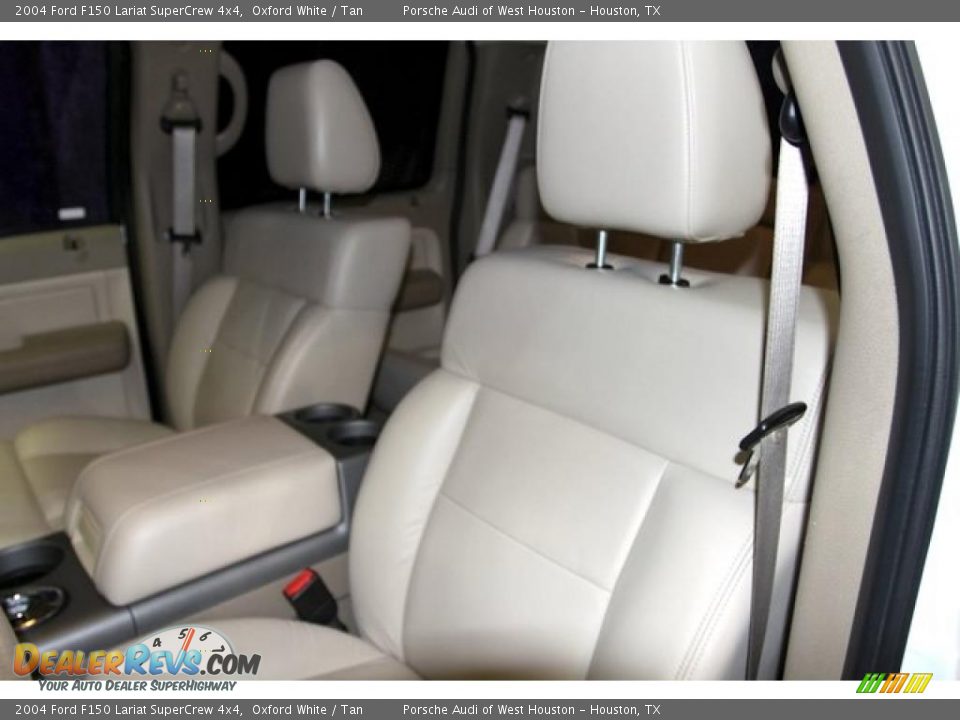 2004 Ford F150 Lariat SuperCrew 4x4 Oxford White / Tan Photo #22