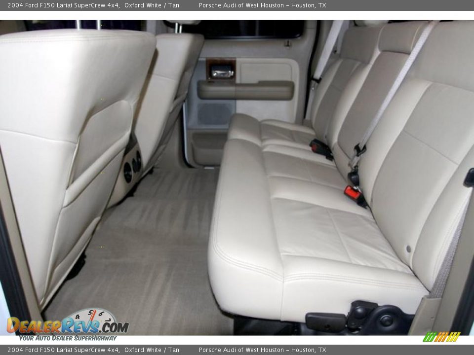 2004 Ford F150 Lariat SuperCrew 4x4 Oxford White / Tan Photo #32