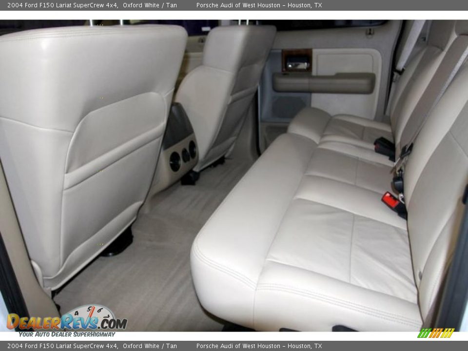 2004 Ford F150 Lariat SuperCrew 4x4 Oxford White / Tan Photo #33