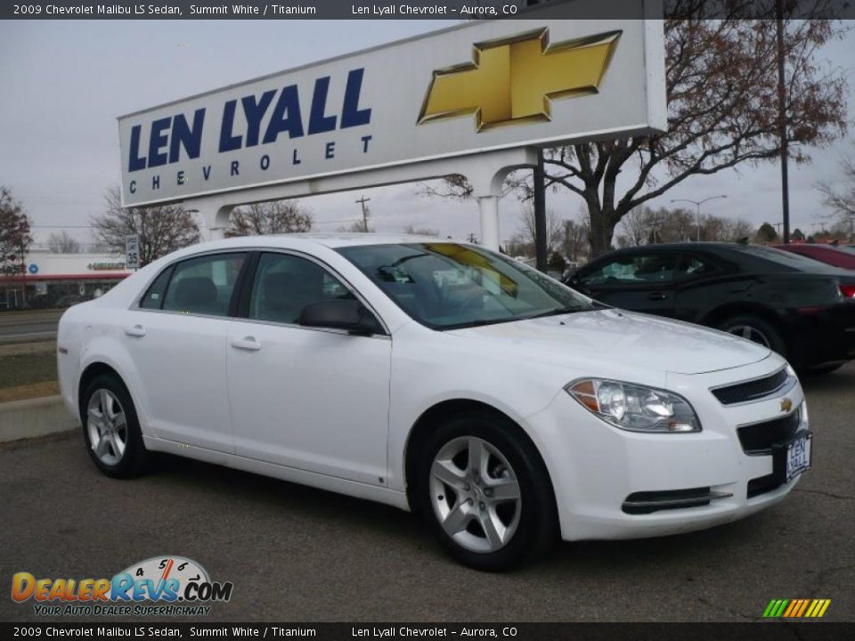 2009 Chevrolet Malibu LS Sedan Summit White / Titanium Photo #1