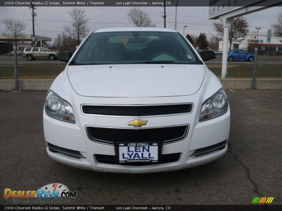 2009 Chevrolet Malibu LS Sedan Summit White / Titanium Photo #2