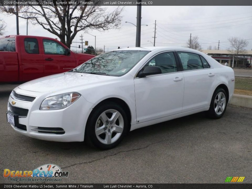 2009 Chevrolet Malibu LS Sedan Summit White / Titanium Photo #3