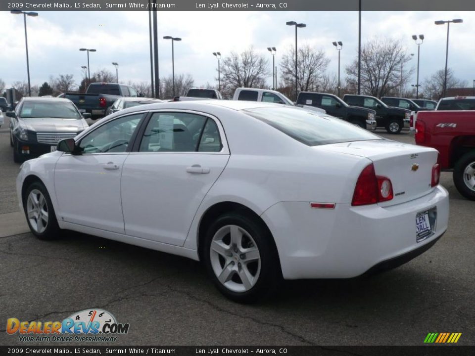 2009 Chevrolet Malibu LS Sedan Summit White / Titanium Photo #4