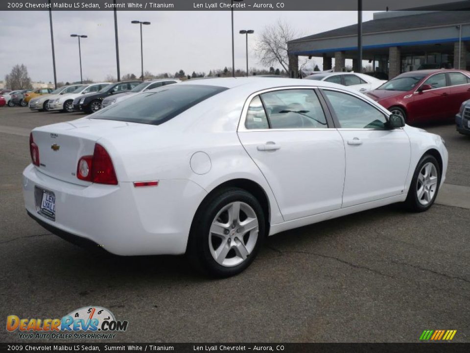 2009 Chevrolet Malibu LS Sedan Summit White / Titanium Photo #6