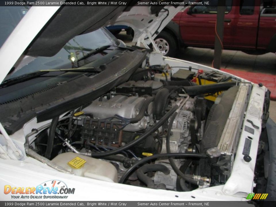 1999 Dodge Ram 2500 Laramie Extended Cab Bright White / Mist Gray Photo #27