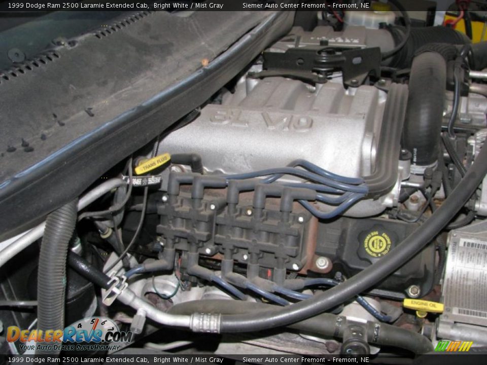 1999 Dodge Ram 2500 Laramie Extended Cab Bright White / Mist Gray Photo #28