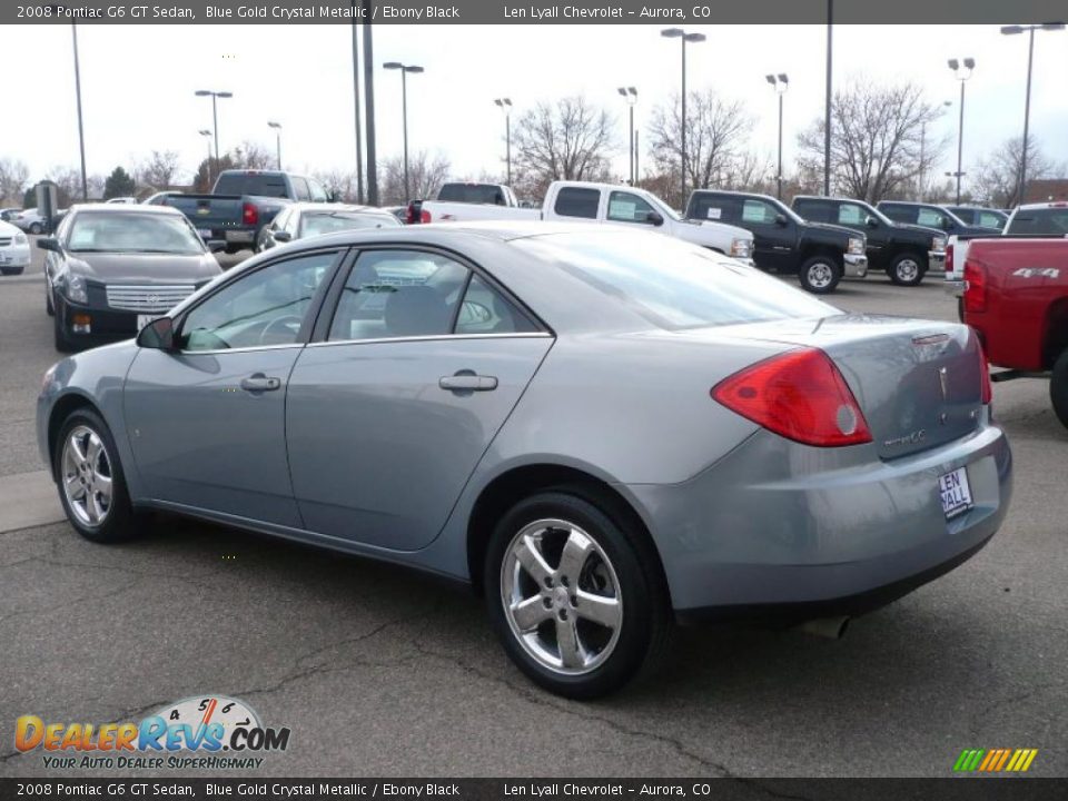 2008 Pontiac G6 GT Sedan Blue Gold Crystal Metallic / Ebony Black Photo #4