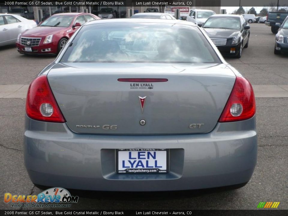 2008 Pontiac G6 GT Sedan Blue Gold Crystal Metallic / Ebony Black Photo #5