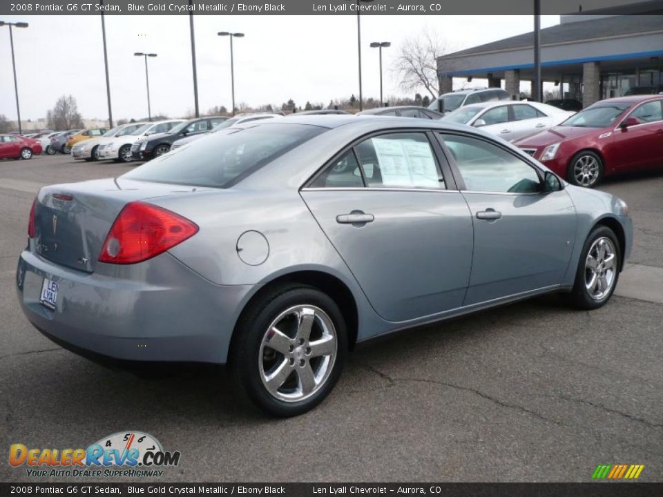 2008 Pontiac G6 GT Sedan Blue Gold Crystal Metallic / Ebony Black Photo #6