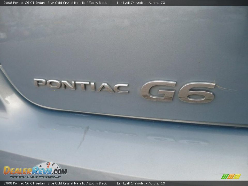 2008 Pontiac G6 GT Sedan Blue Gold Crystal Metallic / Ebony Black Photo #12