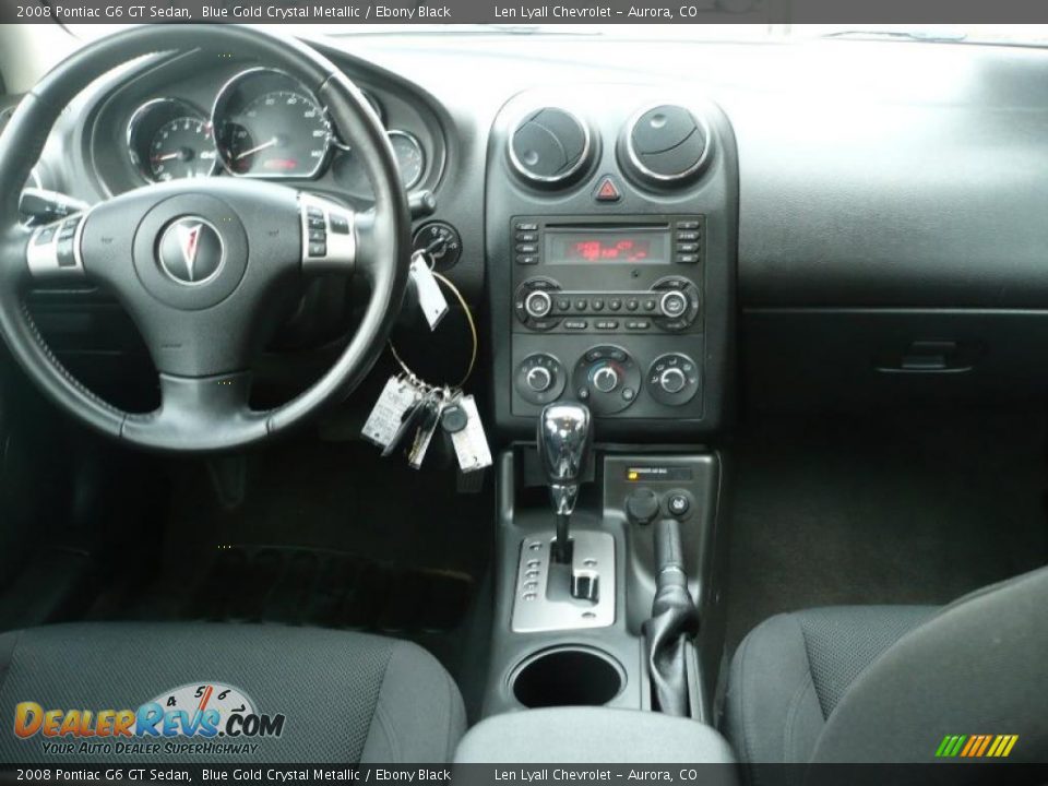 2008 Pontiac G6 GT Sedan Blue Gold Crystal Metallic / Ebony Black Photo #16