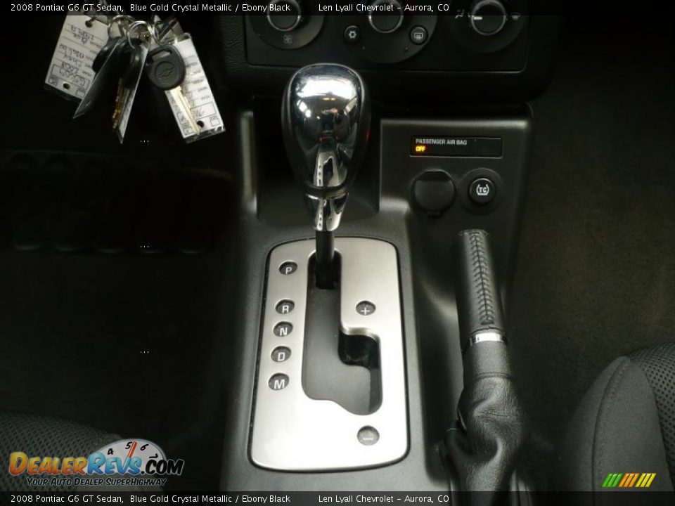 2008 Pontiac G6 GT Sedan Blue Gold Crystal Metallic / Ebony Black Photo #17
