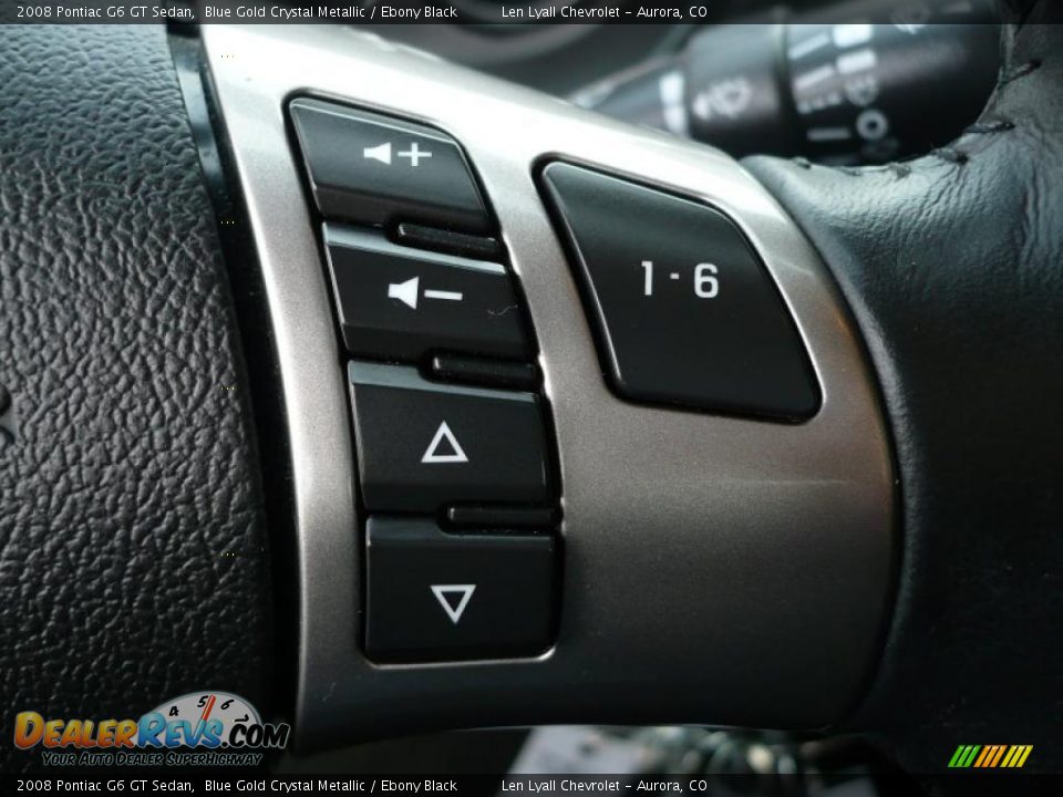 2008 Pontiac G6 GT Sedan Blue Gold Crystal Metallic / Ebony Black Photo #23