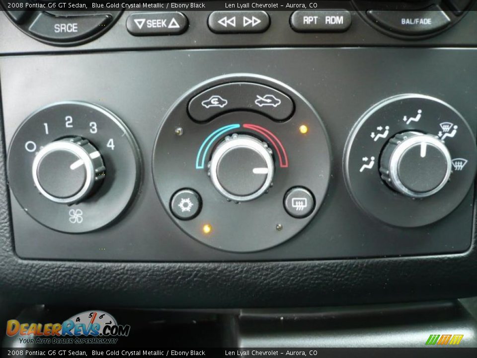 2008 Pontiac G6 GT Sedan Blue Gold Crystal Metallic / Ebony Black Photo #25