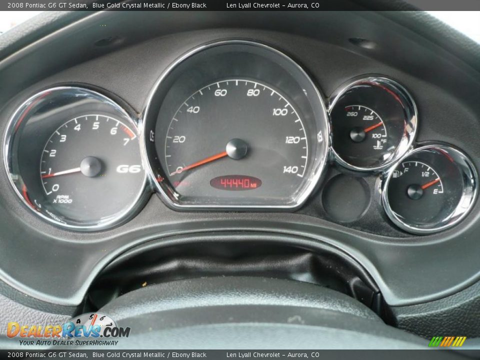 2008 Pontiac G6 GT Sedan Blue Gold Crystal Metallic / Ebony Black Photo #27