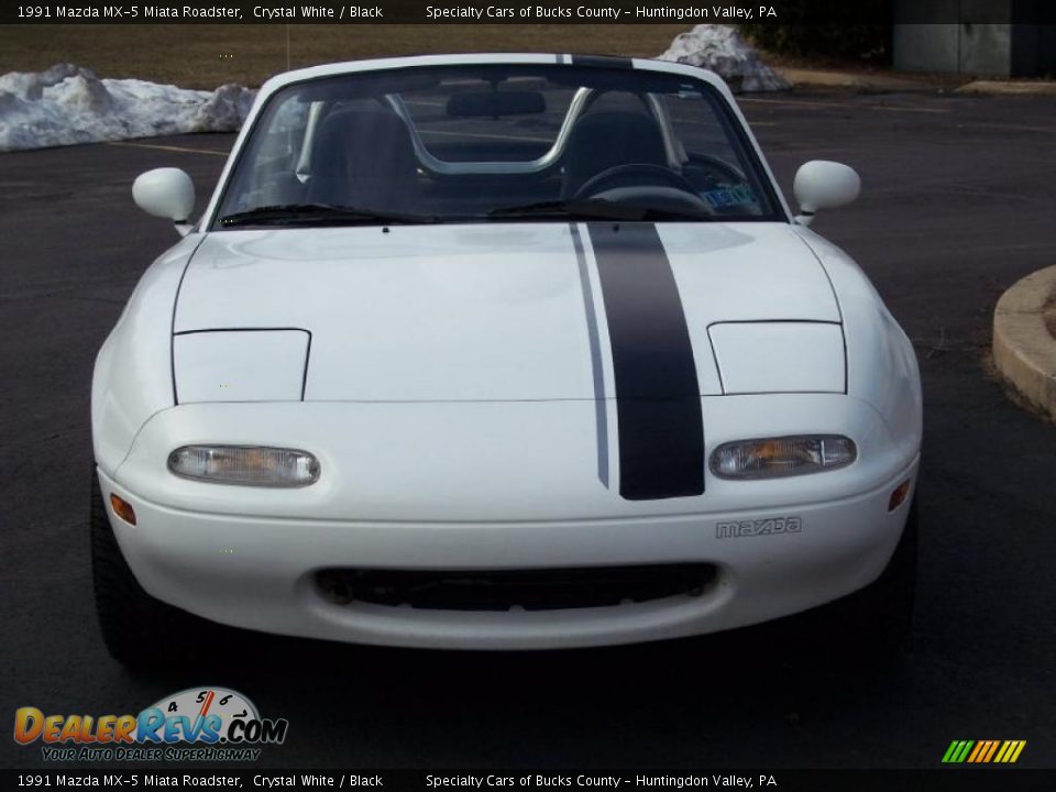 1991 Mazda MX-5 Miata Roadster Crystal White / Black Photo #6
