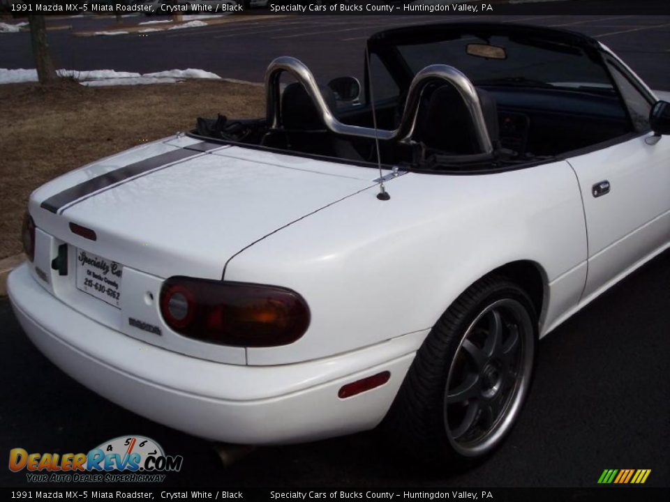 1991 Mazda MX-5 Miata Roadster Crystal White / Black Photo #11