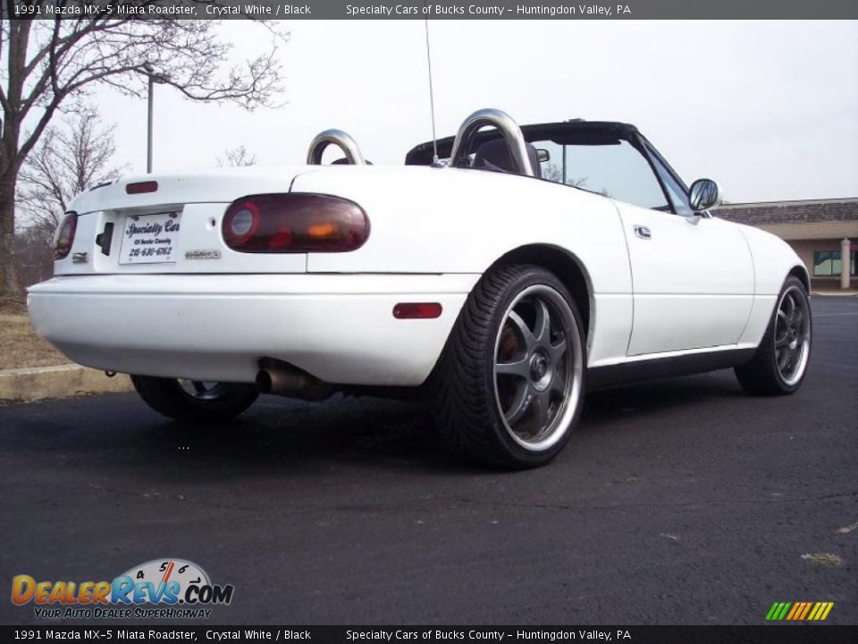 1991 Mazda MX-5 Miata Roadster Crystal White / Black Photo #12