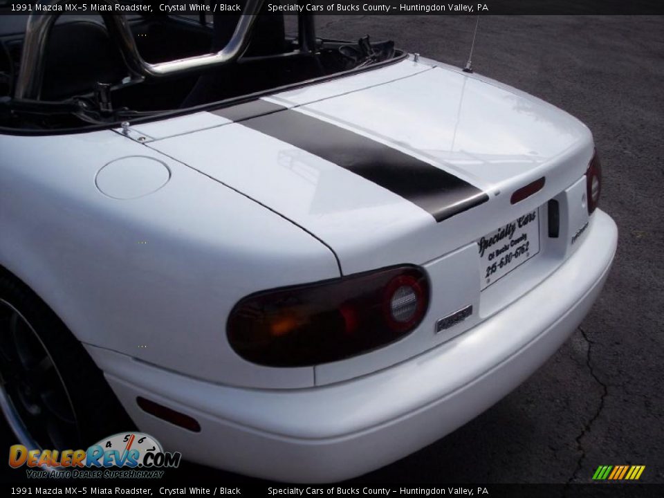 1991 Mazda MX-5 Miata Roadster Crystal White / Black Photo #13