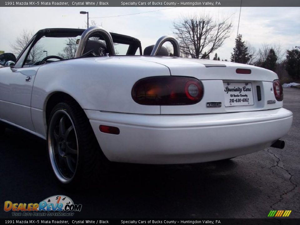 1991 Mazda MX-5 Miata Roadster Crystal White / Black Photo #14