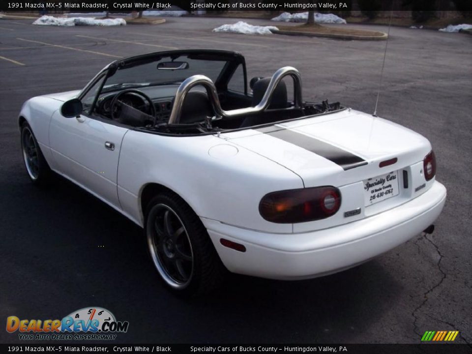 1991 Mazda MX-5 Miata Roadster Crystal White / Black Photo #15