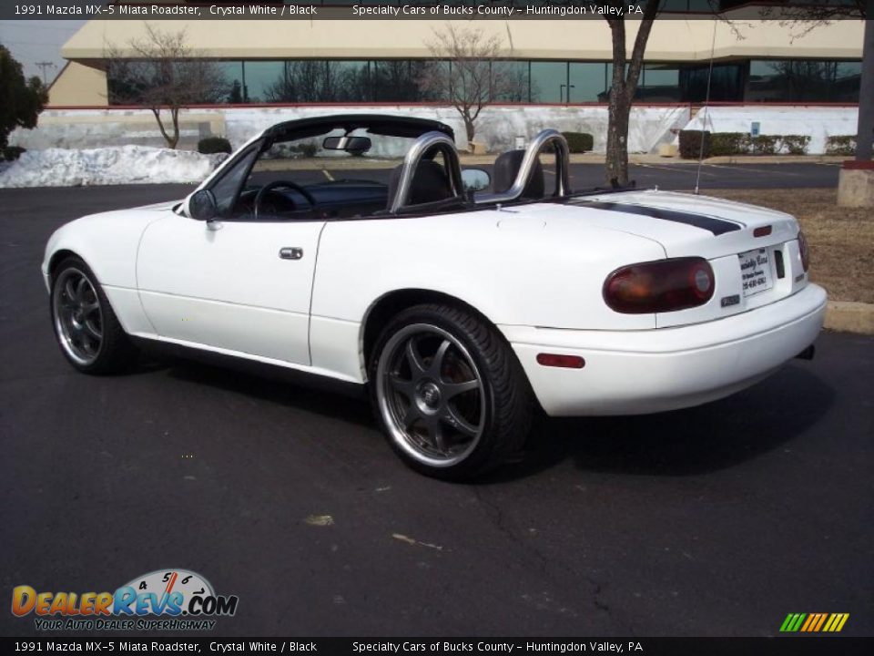 1991 Mazda MX-5 Miata Roadster Crystal White / Black Photo #19