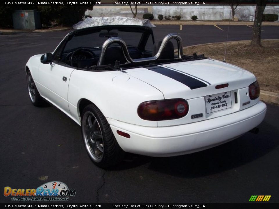 1991 Mazda MX-5 Miata Roadster Crystal White / Black Photo #20