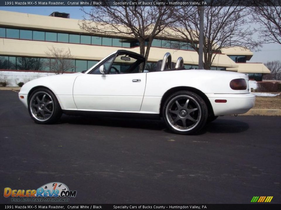 1991 Mazda MX-5 Miata Roadster Crystal White / Black Photo #21