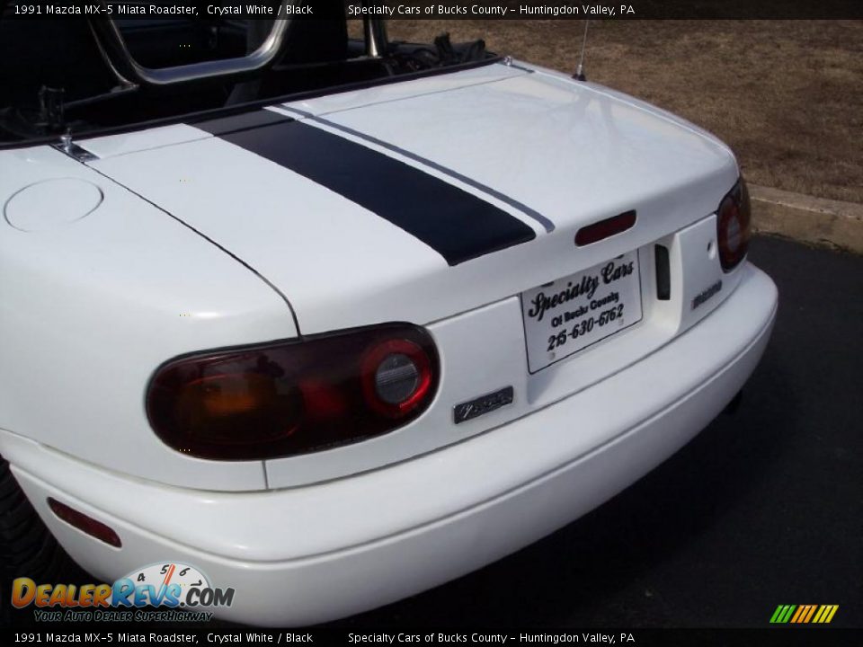 1991 Mazda MX-5 Miata Roadster Crystal White / Black Photo #26