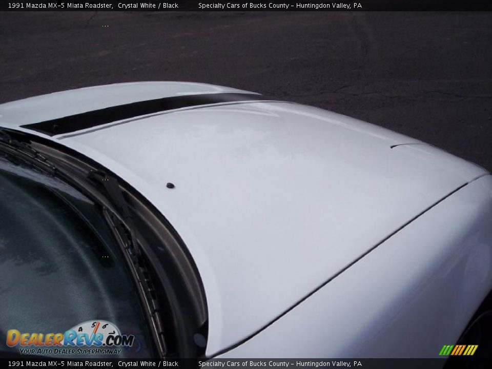 1991 Mazda MX-5 Miata Roadster Crystal White / Black Photo #29