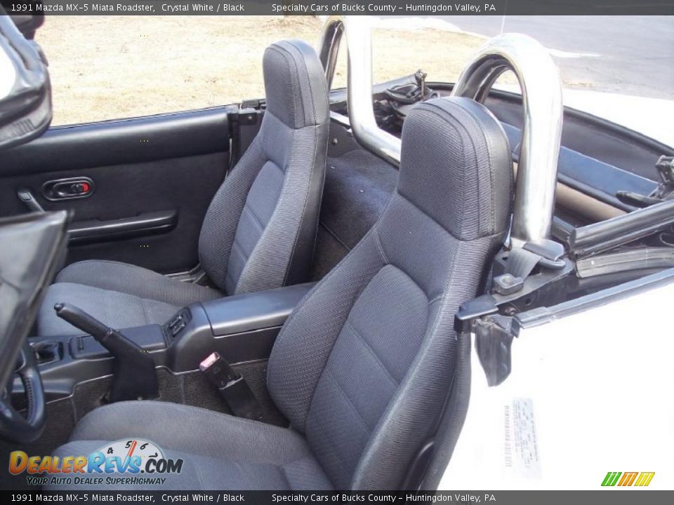 1991 Mazda MX-5 Miata Roadster Crystal White / Black Photo #36