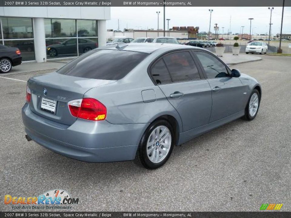 2007 BMW 3 Series 328i Sedan Space Gray Metallic / Beige Photo #3
