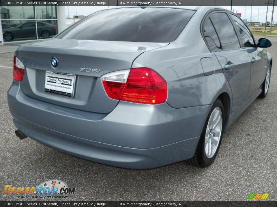 2007 BMW 3 Series 328i Sedan Space Gray Metallic / Beige Photo #4
