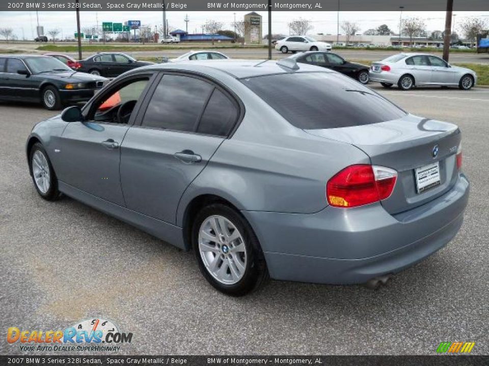 2007 BMW 3 Series 328i Sedan Space Gray Metallic / Beige Photo #6
