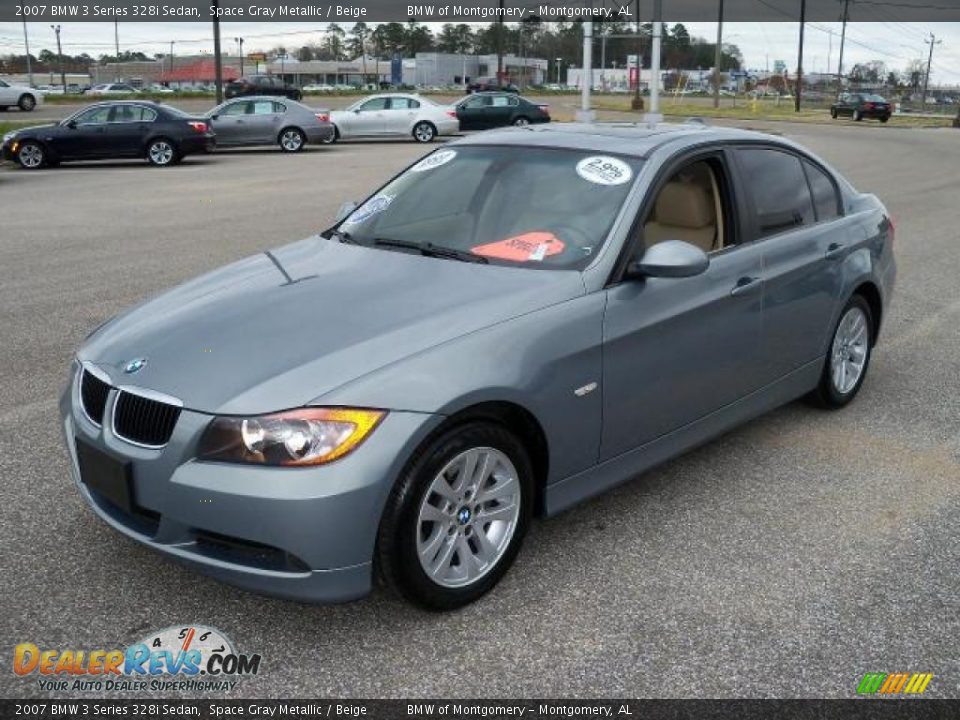 2007 BMW 3 Series 328i Sedan Space Gray Metallic / Beige Photo #8