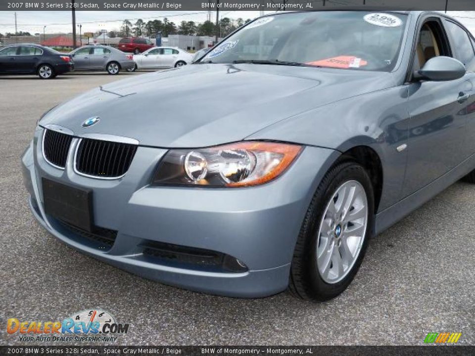 2007 BMW 3 Series 328i Sedan Space Gray Metallic / Beige Photo #9