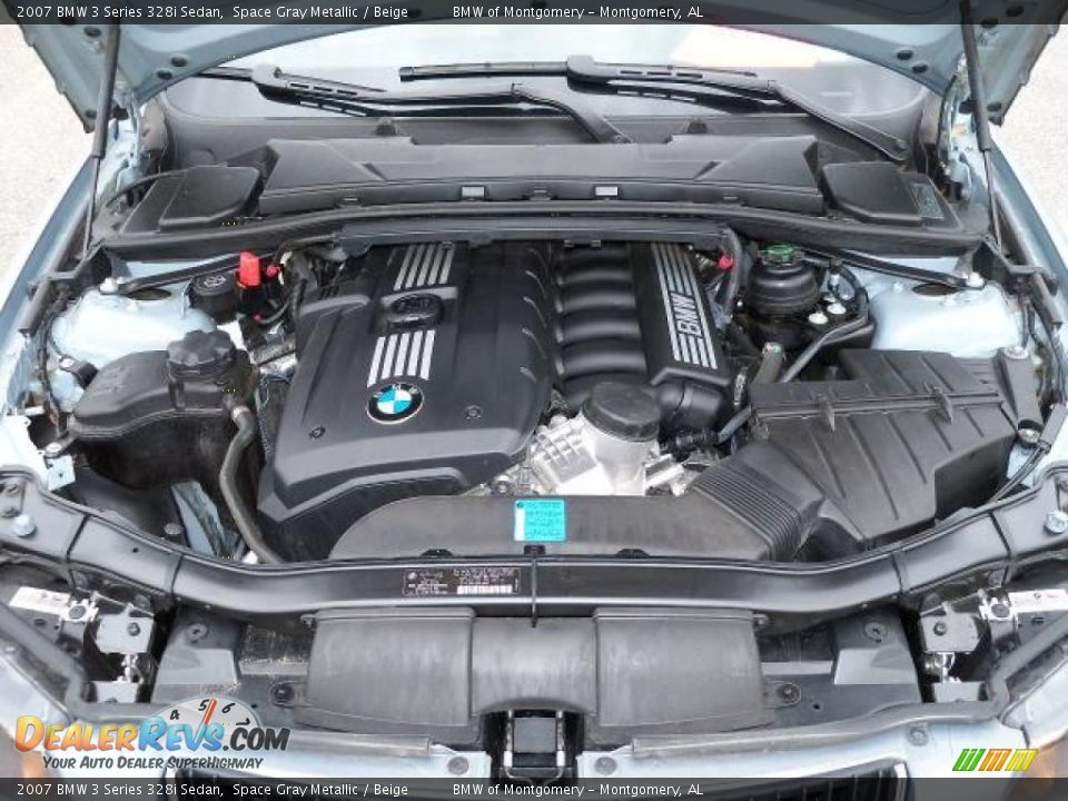 2007 BMW 3 Series 328i Sedan Space Gray Metallic / Beige Photo #13
