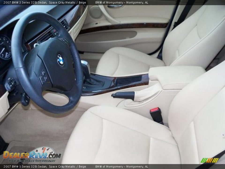 2007 BMW 3 Series 328i Sedan Space Gray Metallic / Beige Photo #17