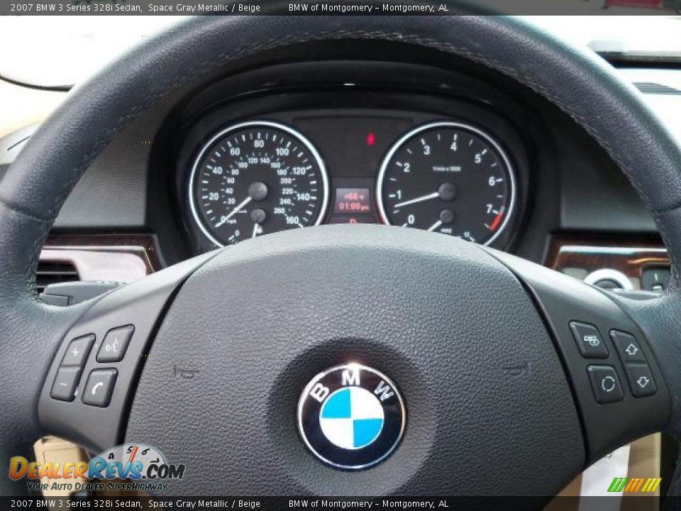2007 BMW 3 Series 328i Sedan Space Gray Metallic / Beige Photo #25