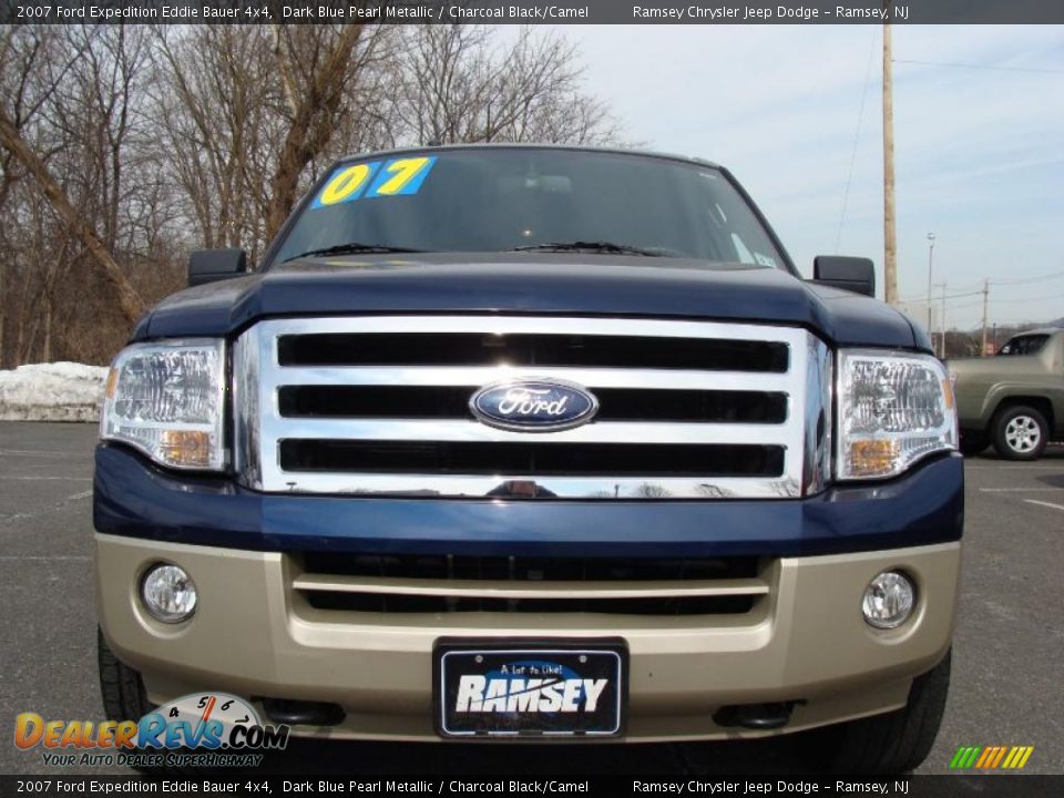 2007 Ford Expedition Eddie Bauer 4x4 Dark Blue Pearl Metallic / Charcoal Black/Camel Photo #2