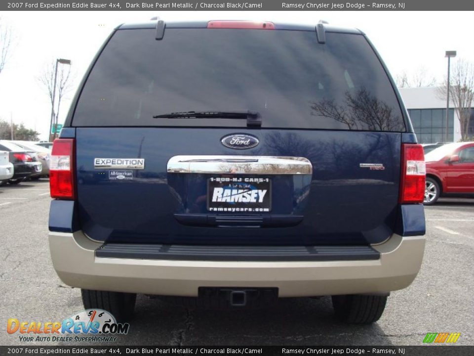 2007 Ford Expedition Eddie Bauer 4x4 Dark Blue Pearl Metallic / Charcoal Black/Camel Photo #5