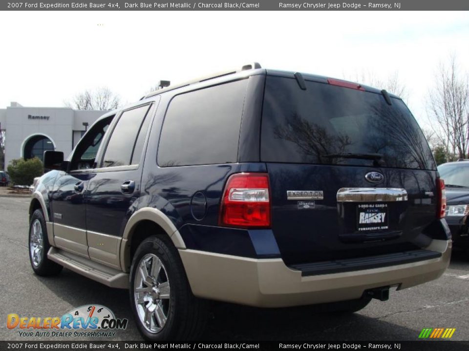 2007 Ford Expedition Eddie Bauer 4x4 Dark Blue Pearl Metallic / Charcoal Black/Camel Photo #6