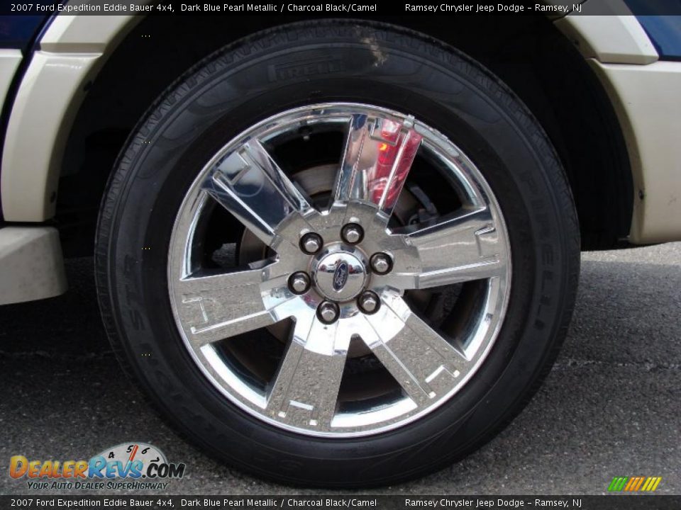 2007 Ford Expedition Eddie Bauer 4x4 Dark Blue Pearl Metallic / Charcoal Black/Camel Photo #7
