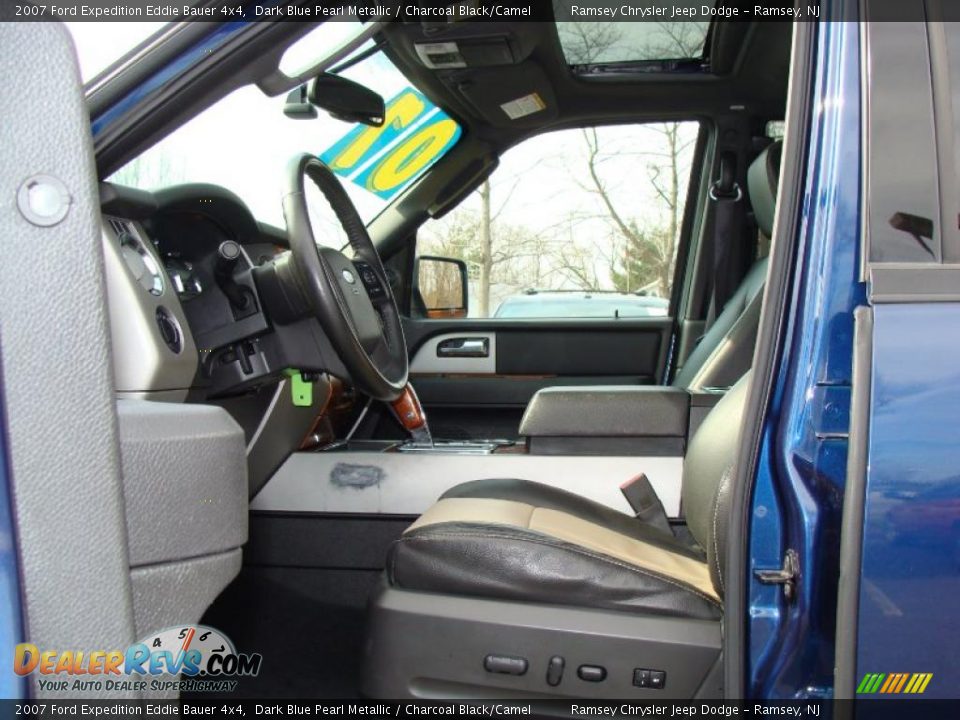 2007 Ford Expedition Eddie Bauer 4x4 Dark Blue Pearl Metallic / Charcoal Black/Camel Photo #10