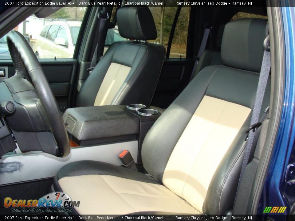 2007 Ford Expedition Eddie Bauer 4x4 Dark Blue Pearl Metallic / Charcoal Black/Camel Photo #12